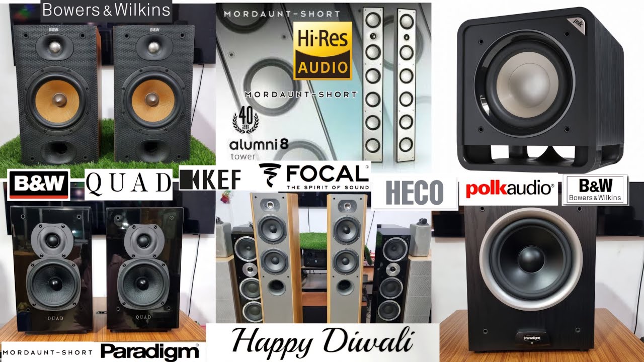 B&W, Quad, Mordaunt-Short, Kef, Focal, Bookshelf & Tower Speaker & Paradigm Polk HTS-10 Subwoofer