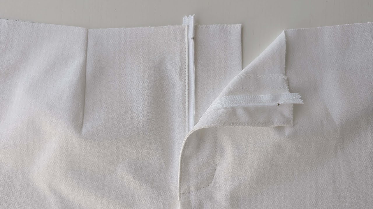 Cómo coser una bragueta con cremallera. Tutorial paso a paso