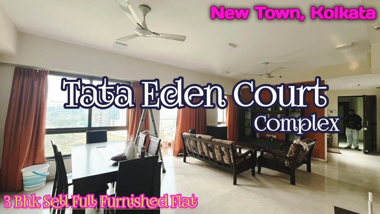 3 Bhk Furnished Flat Sale in Kolkata ! Tata Eden Court ! Premium Complex ! New Town AA2 📞8910901629