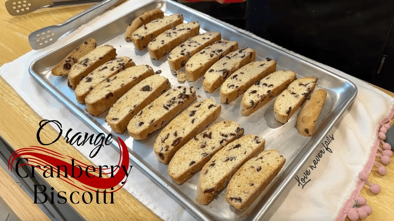 The BEST Homemade Orange Cranberry Almond Biscotti