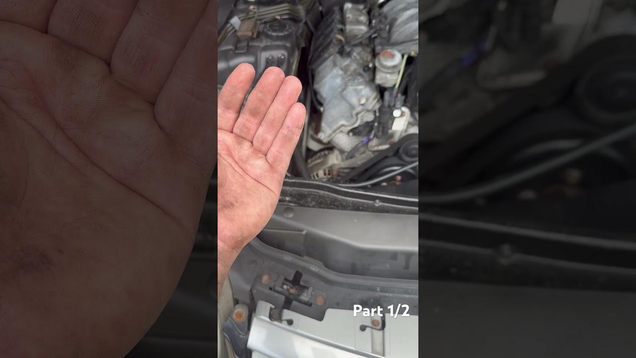 2005 Mercedes SL500 R230 drivers side engine mount replacement Part 1/2