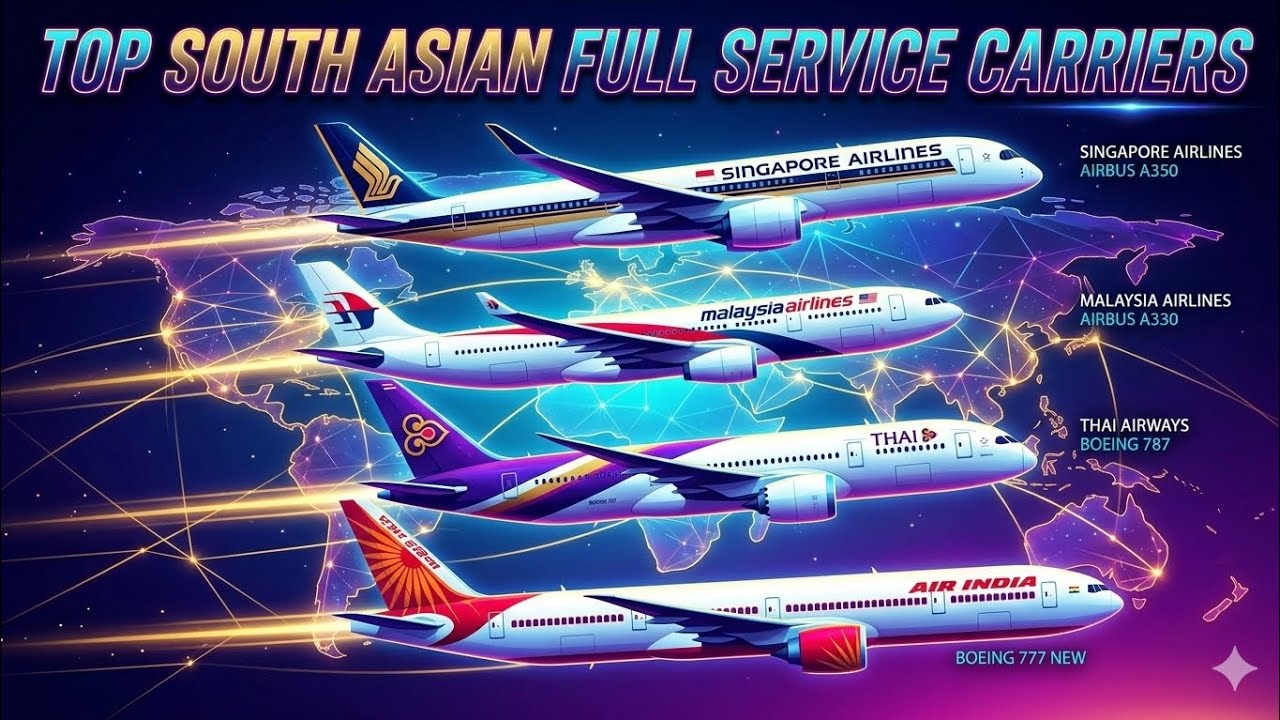 All Full Service Airlines of South Asia || NCS Songs ||