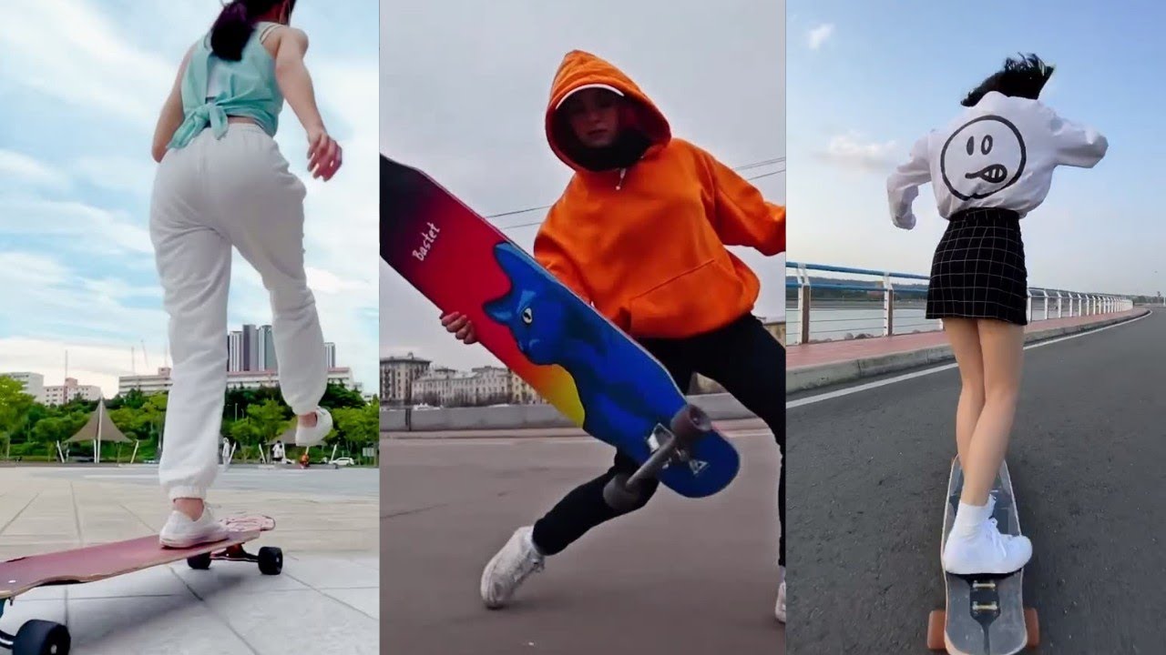 롱보드 Longboard Dancing Aesthetic Fashion Kawaii Girls | TikTok [抖音] Douyin China Compilation #6