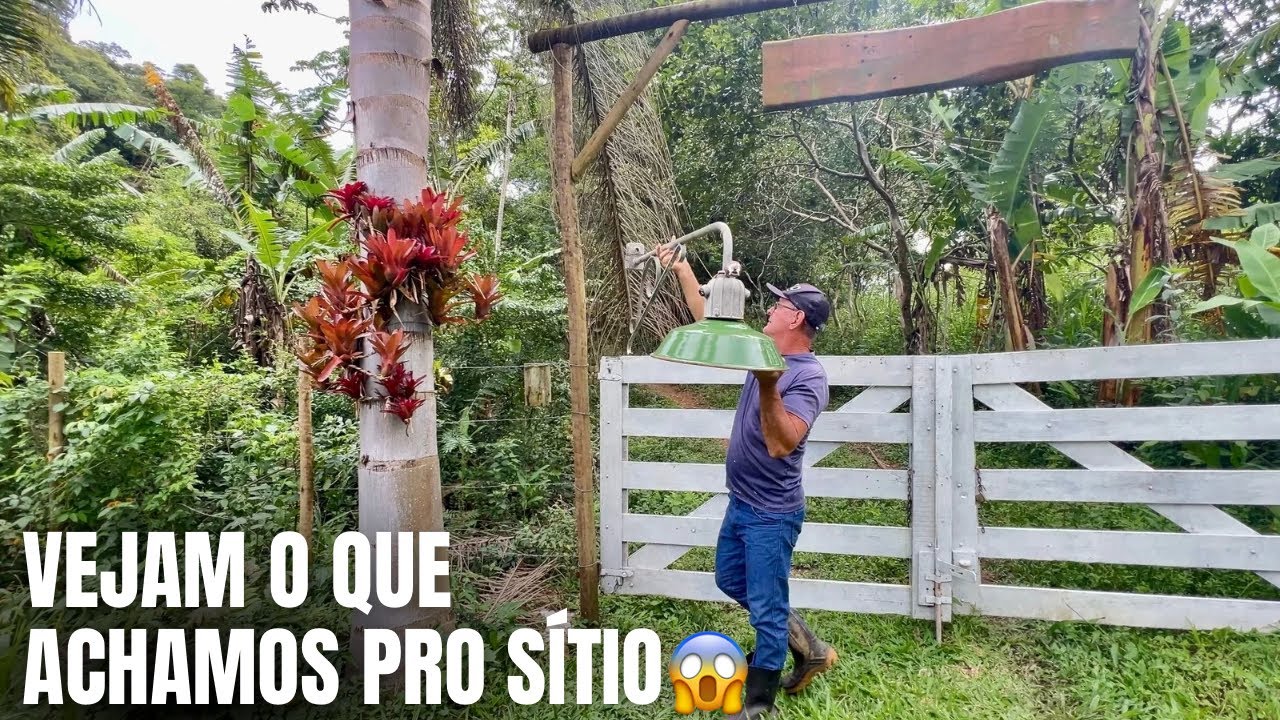 ACHADO RARO:A LUMINÁRIA ANTIGA QUE VAI TRANSFORMAR NOSSO SÍTIO!🏡/Bora pra Roça?