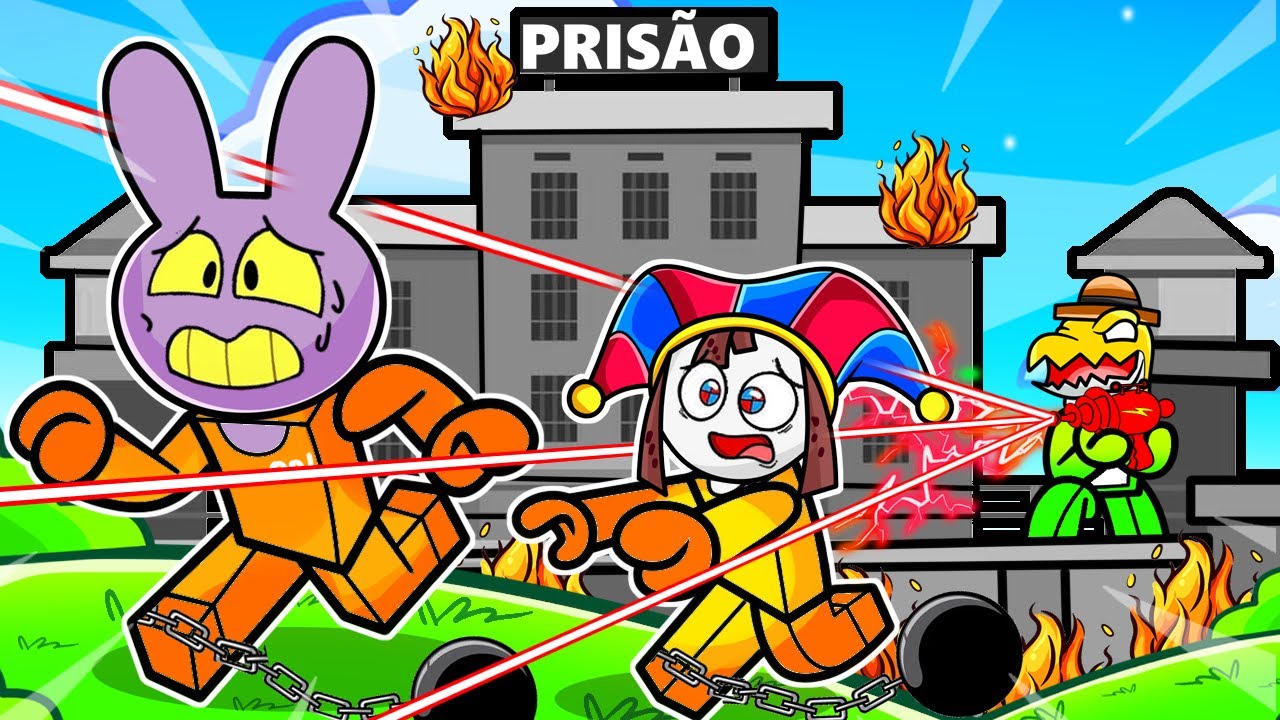 Gummigoo e o Circo Digital em SNIPER vs PRISIONEIROS no Roblox
