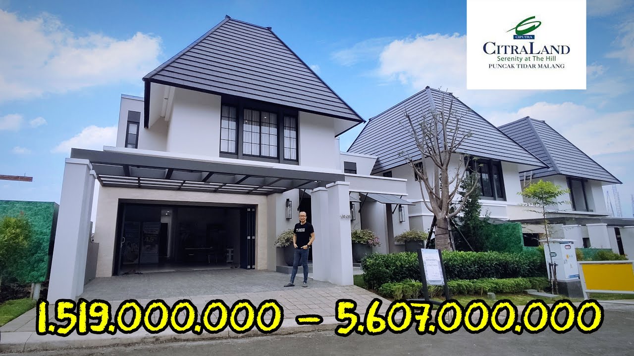 1,5M - 5,6M Rumah Villa Eksklusif Kawasan Elit, Citraland Puncak Tidar Malang