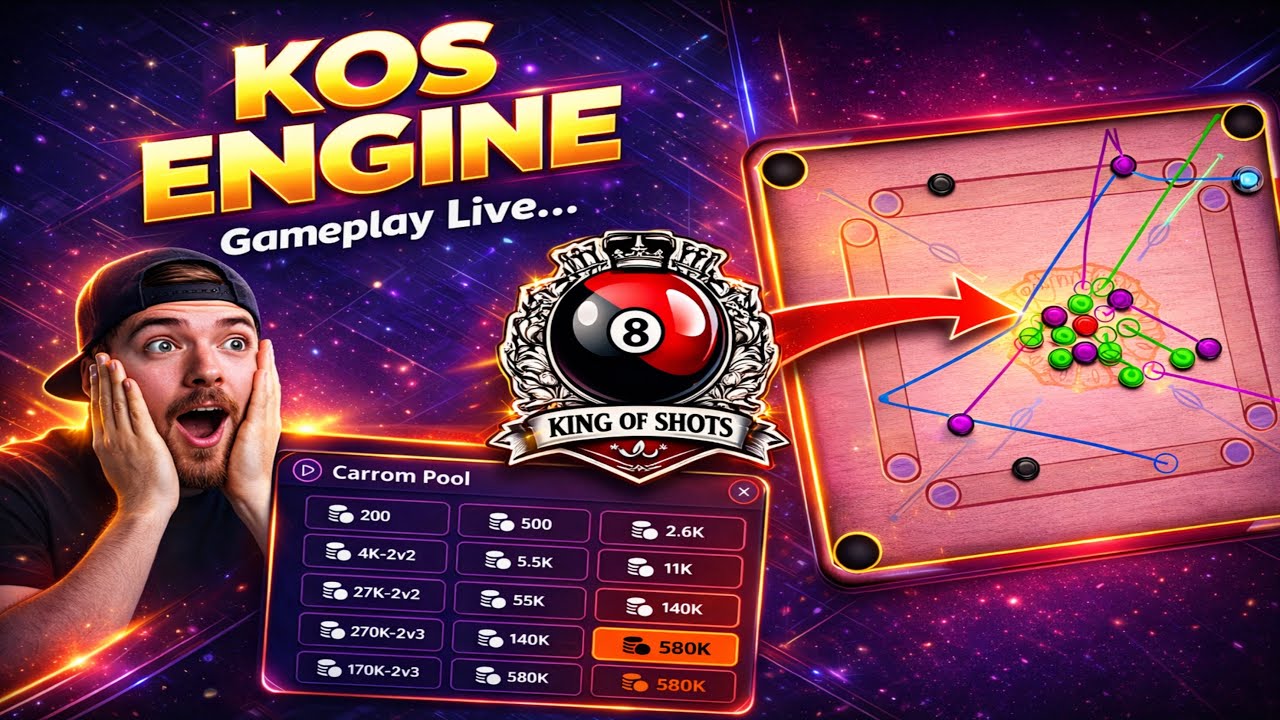 Carrom Pool kos gameplay sab aajao 🎉