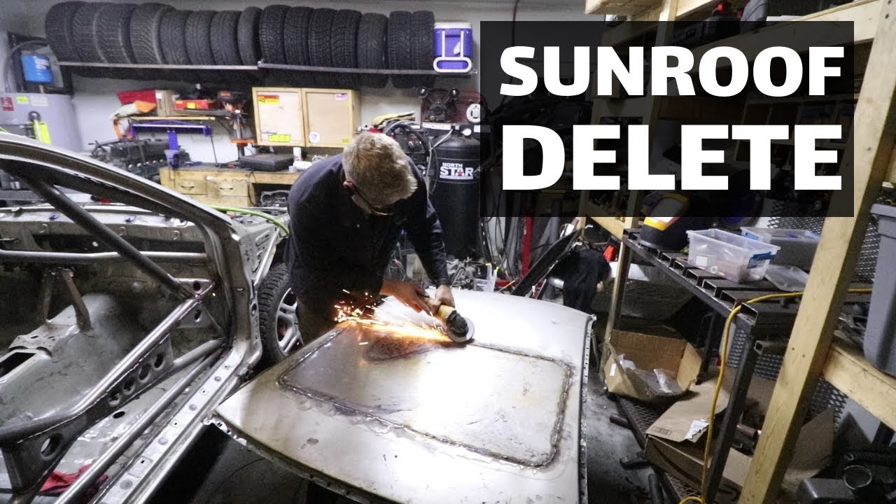 Welding up the Sunroof Patch on the Subaru GC8 Rally Car