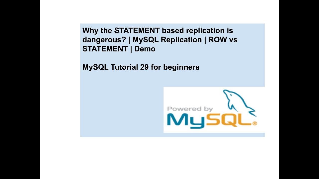 Чем опасна репликация на основе STATEMENT? | Репликация MySQL | ROW против STATEMENT | Демонстрация