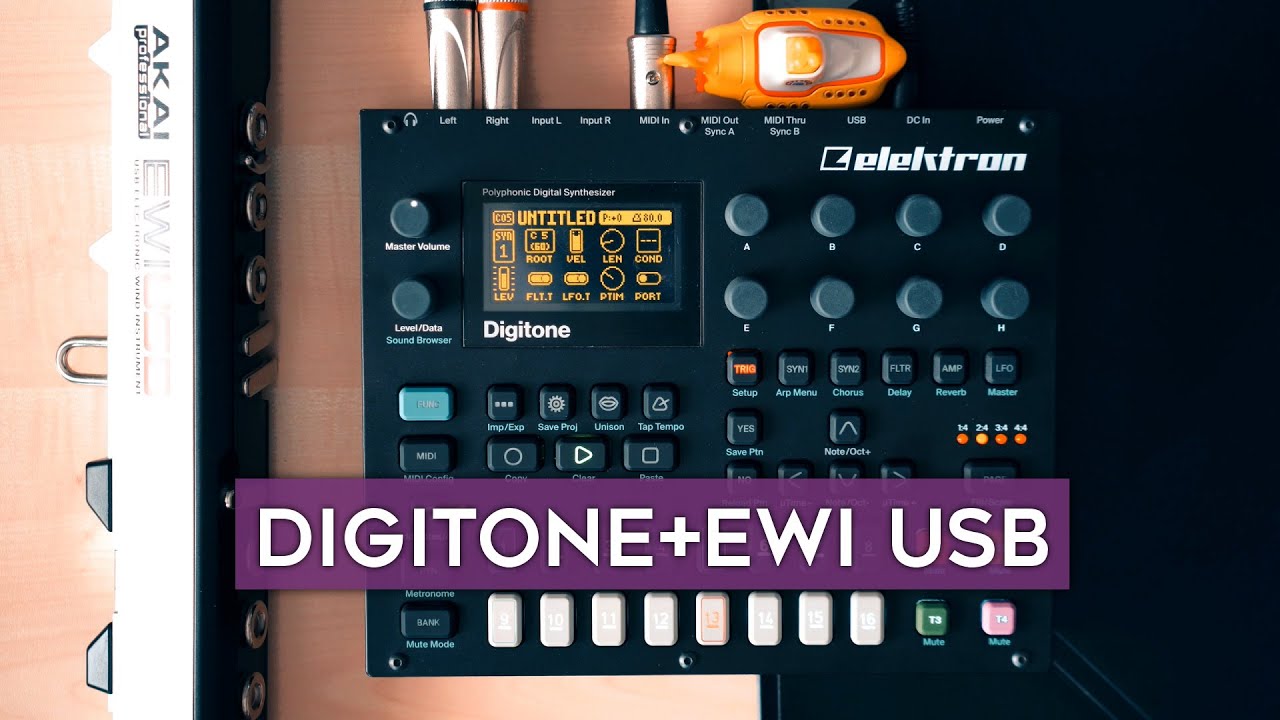 Using an EWI USB breath controller on the Elektron Digitone