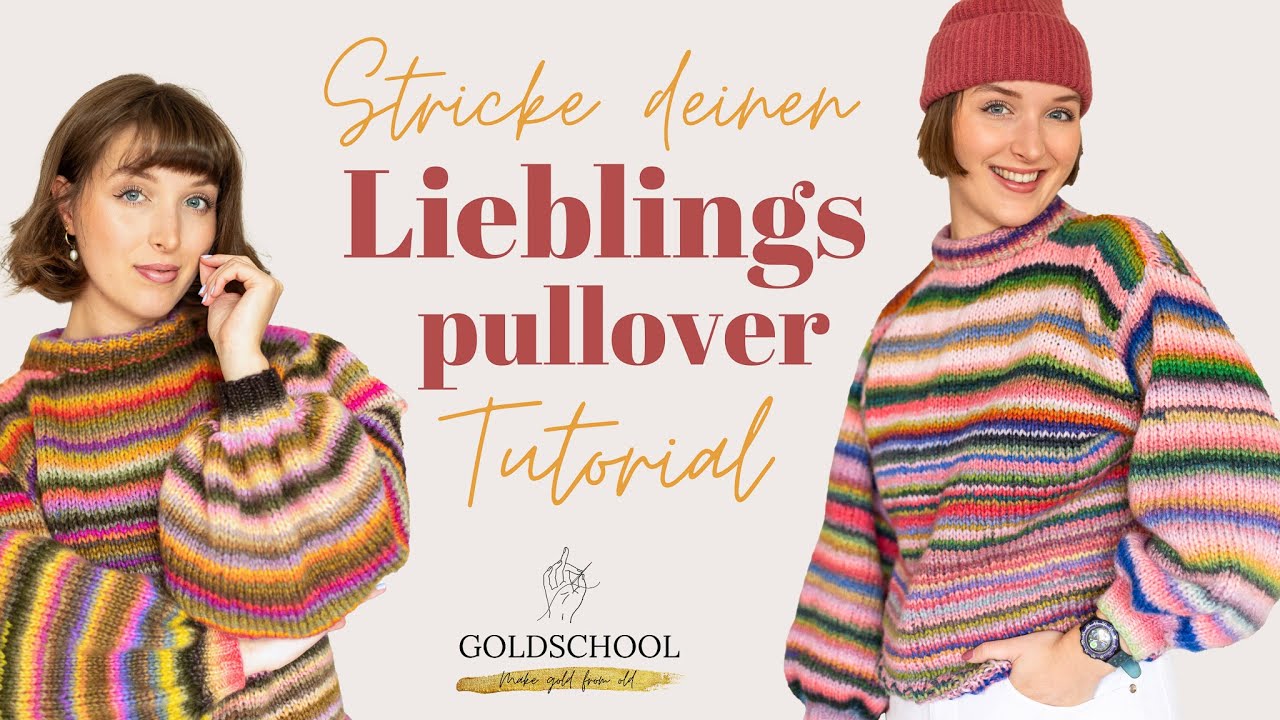 Strickanleitung: Stricke deinen neuen LIEBLINGSPULLOVER! 🧶 (Anfänger*innen-tauglich)