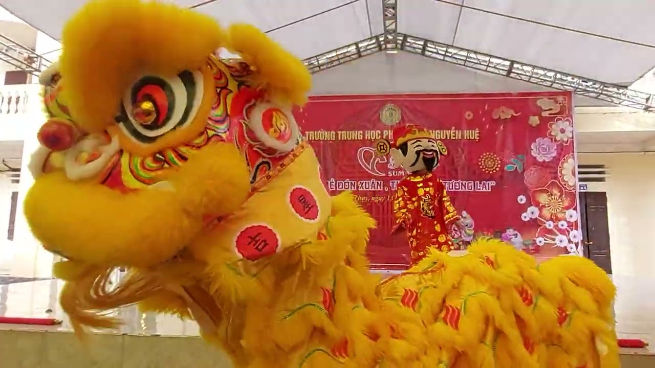 THPT Nguyễn Huệ (Hải Phòng). Múa lân. Đón xuân Bính Ngọ 2026