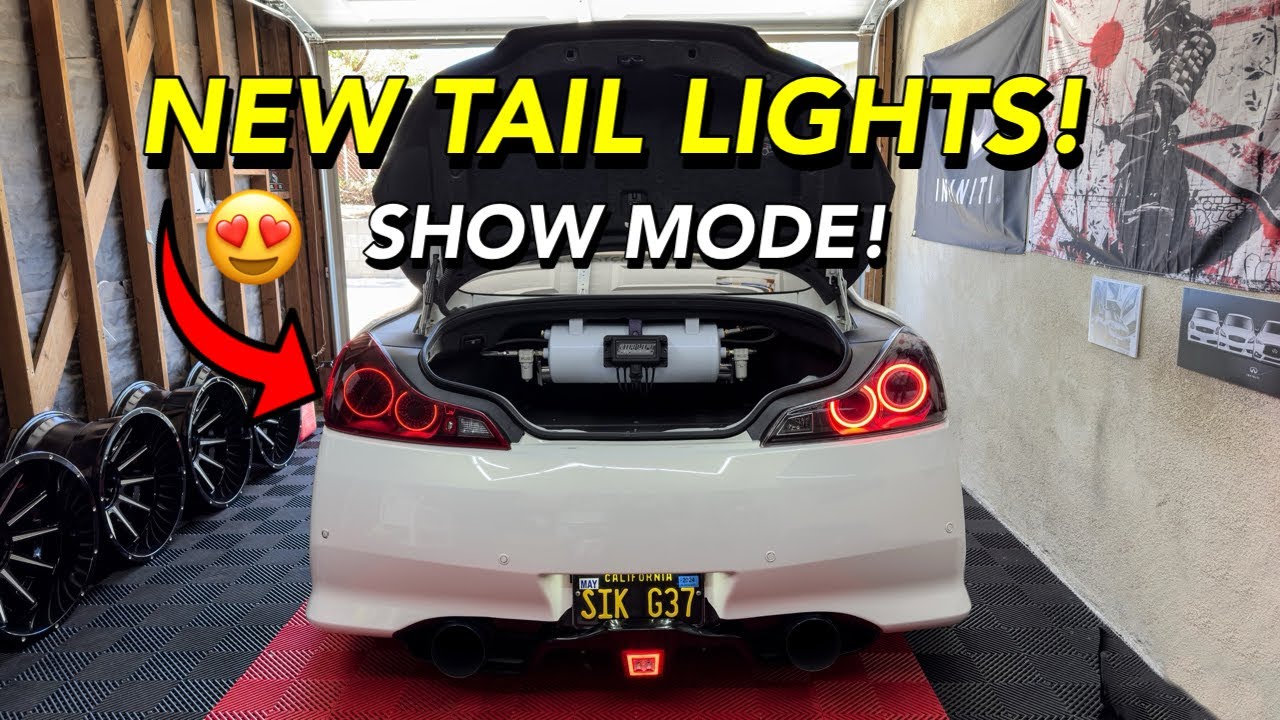 MY NEW CUSTOM G37 TAIL LIGHTS WITH SHOW MODE!