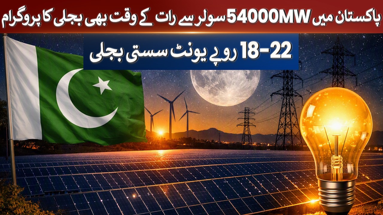 Pakistan&rsquo;s 54,000 MW Solar Power Program | Cheap Electricity Rs 18&ndash;22 per Unit Even at Night