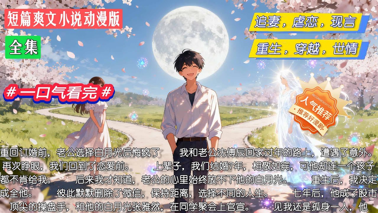 全集｜重回订婚前，老公选择白月光后悔疯了，重生后我果断放手，七年后同学会他搂着白月光羞辱我，我默默牵起儿子的手，他当场崩溃！#小說 #全集 #短篇