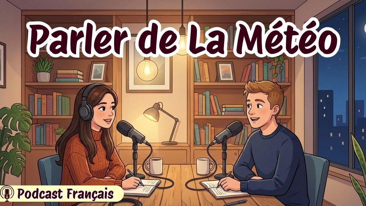 🇫🇷 Podcast français facile | Parler du temps qu’il fait en français 🌦️ | Conversations A1–A2