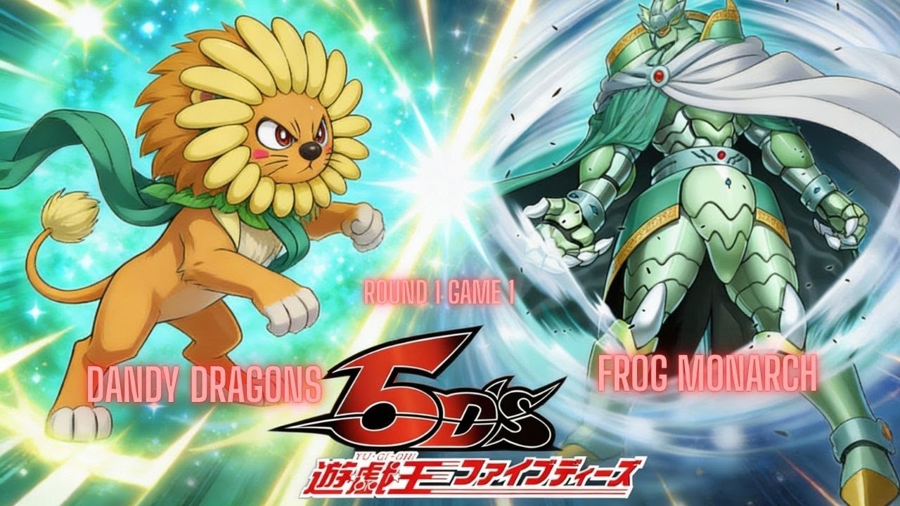 POV Yugioh! Edison Format 70 players! Round 1 Game 1 Nick (Frog Monarch) vs Antonio(Dandy Dragon)