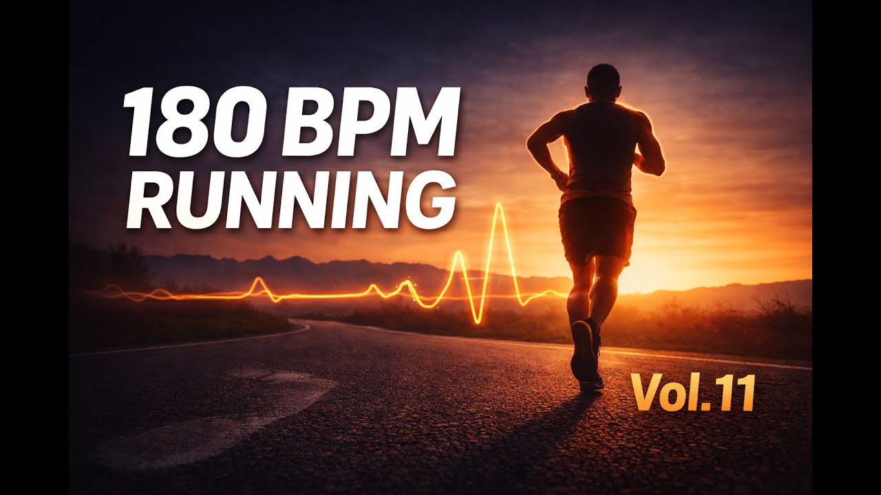 running playlist · Vol.11 (180 bpm, continuous beat, no vocals)