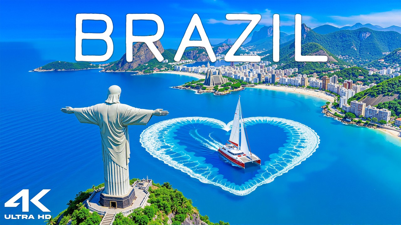 [4K] Brazil 🇧🇷 Tropical Coastlines, Iconic Landscapes & Atlantic Ocean Views