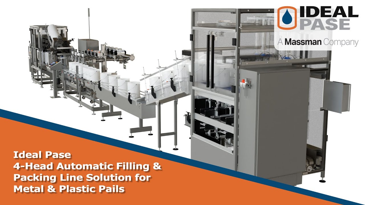 4-Head Automatic Pail Filling & Packing Line Solution