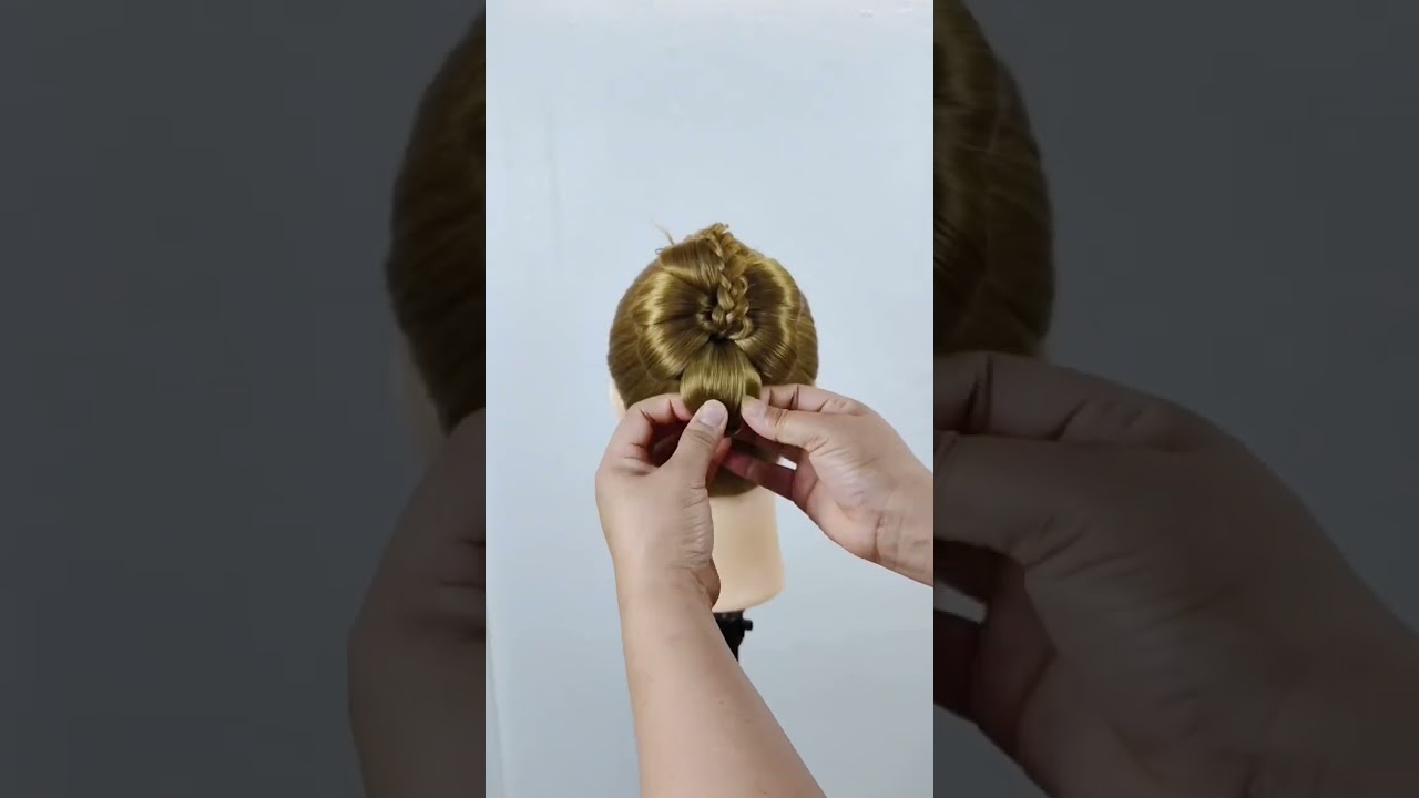 Easy Flower Bun Hairstyle 