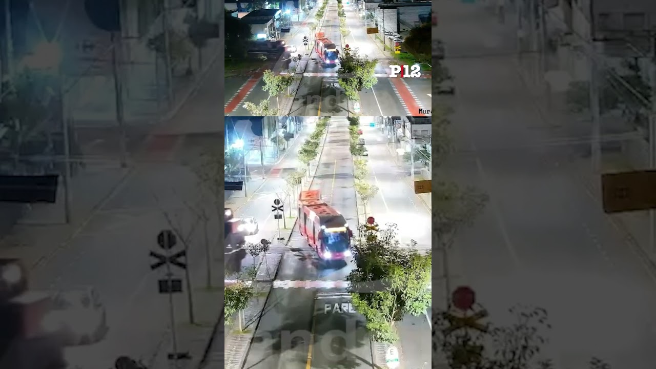 🚌 Dram&aacute;tico accidente en Curitiba: un tren atraves&oacute; un colectivo biarticulado y dej&oacute; 11 heridos