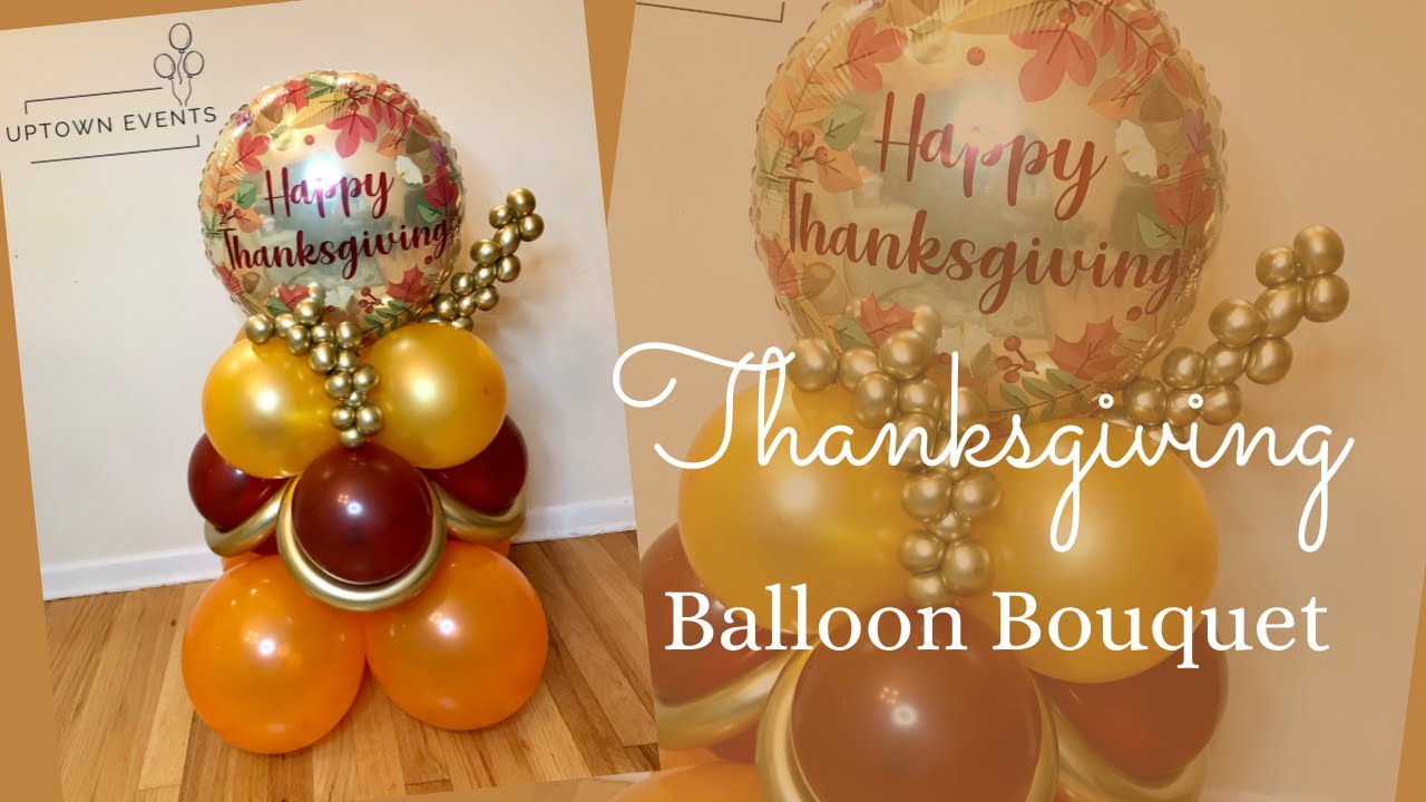 DIY Thanksgiving Balloon Bouquet | Balloon Bouquet Tutorial | Holiday Balloon Bouquet