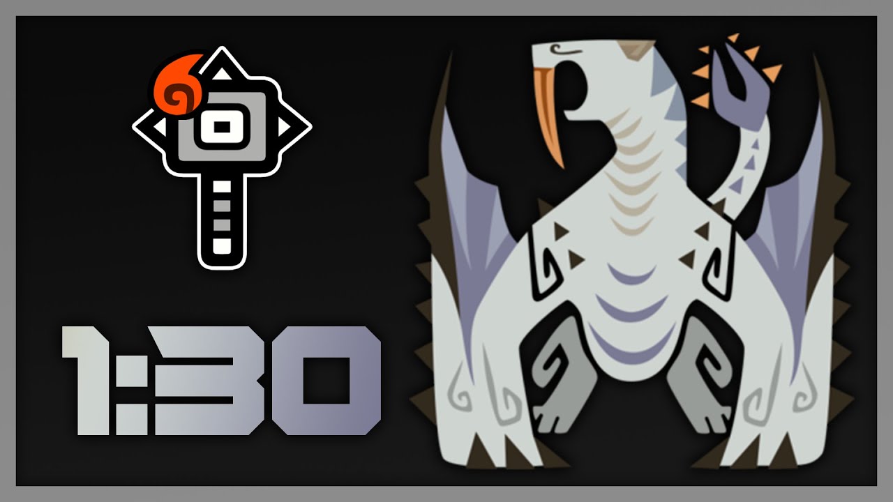Barioth - Solo Hammer 1:30 | MHW Iceborne | Frost Fang Barioth Ready | Fire Hammer
