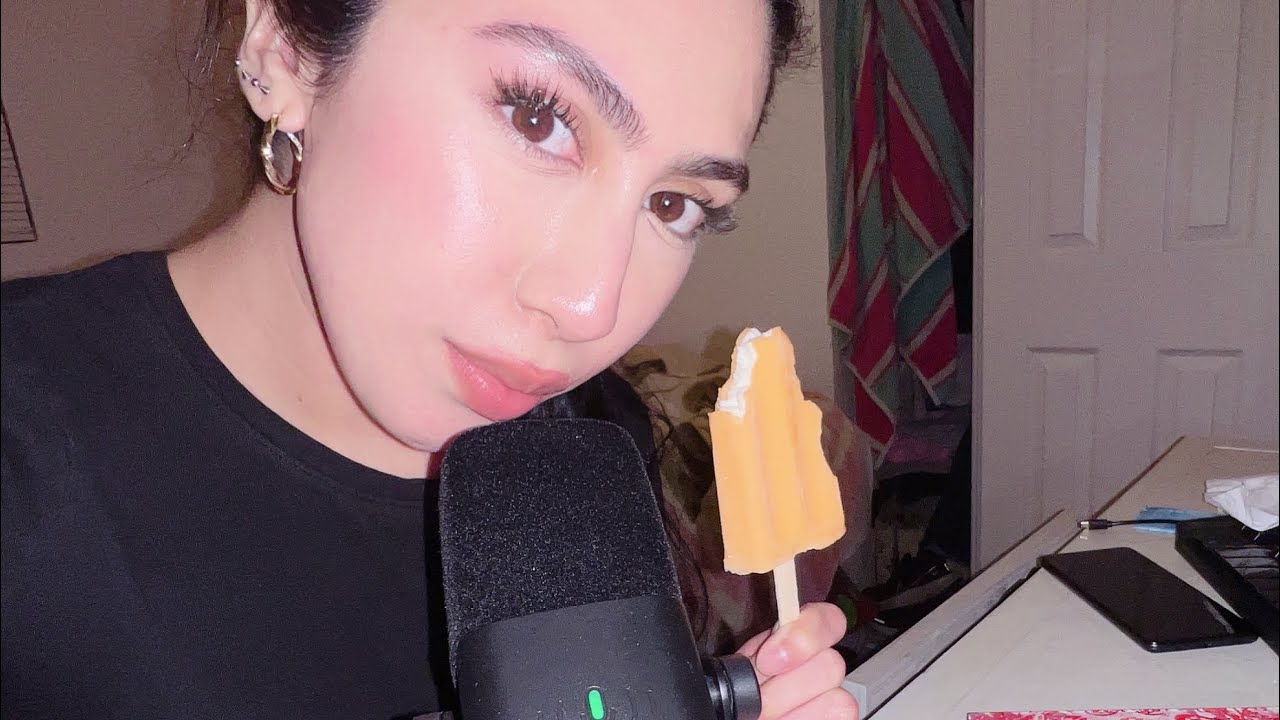 ASMR Eating Ice Cream!(whispering)