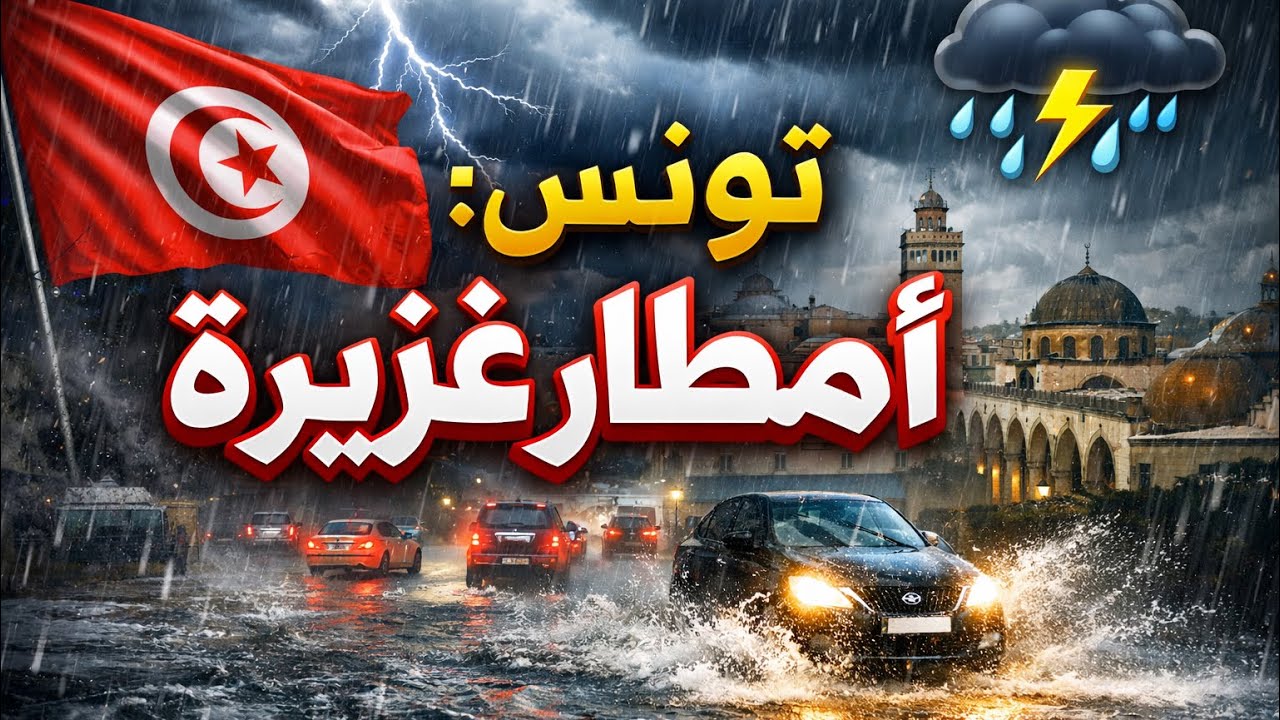 تونس: أمطار غزيرة تهم هذه المناطق