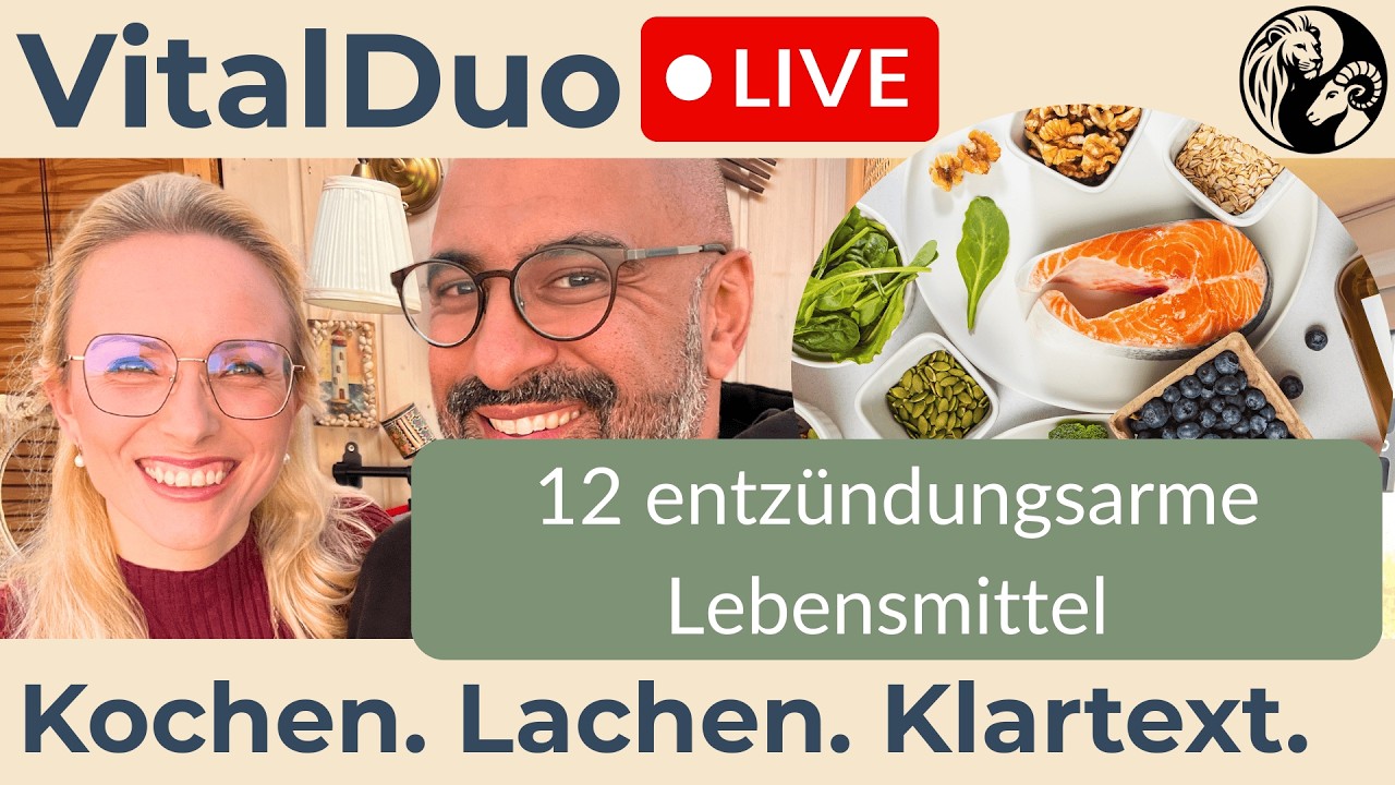 Die 12 wichtigsten Lebensmittel gegen Entzündungen LIVE – Kochen, Lachen & Klartext | VitalDuo