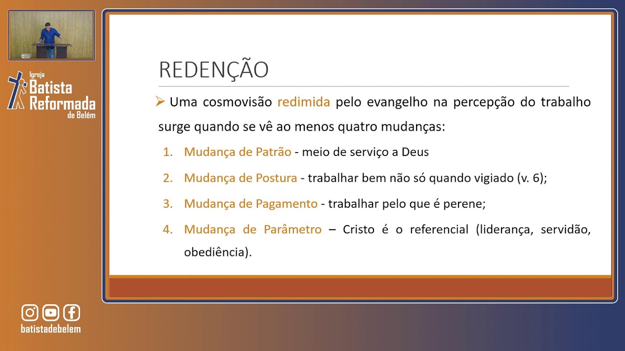 Cosmovisão Cristã - Cosmovisão e Trabalho | Ir. Lucas Morais