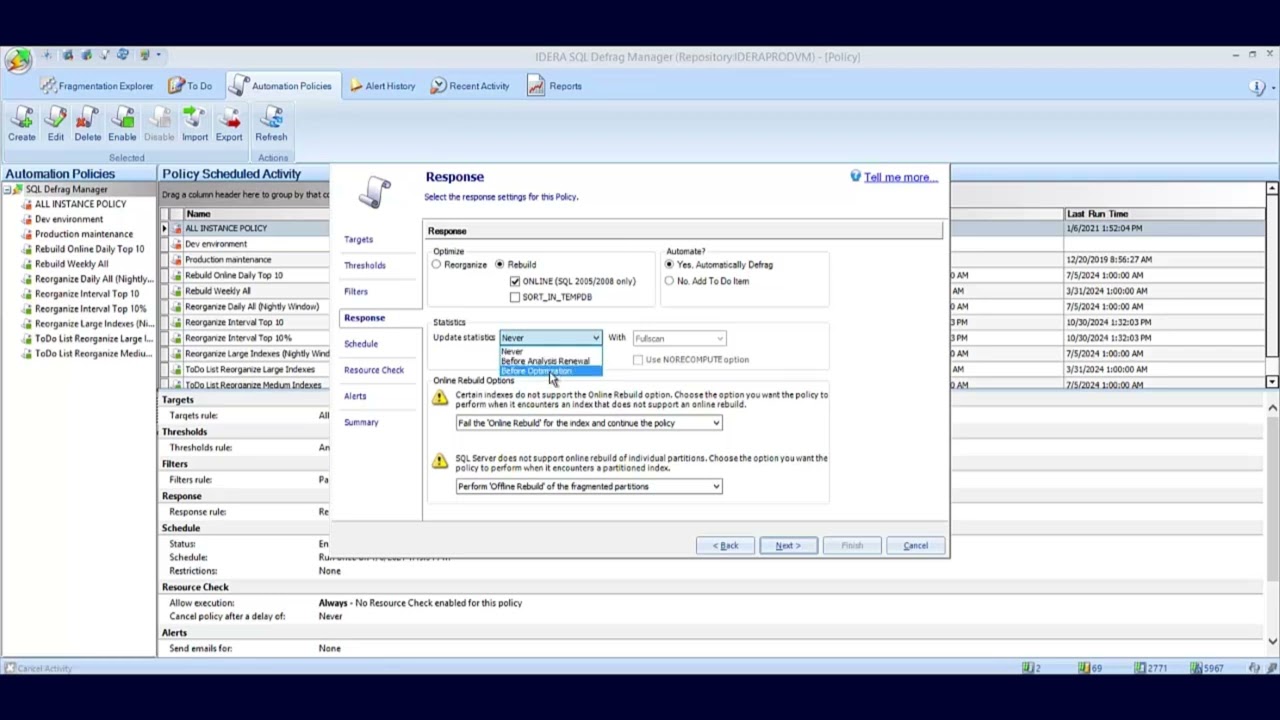 Automate SQL Optimization: SQL Defrag Manager Automation Policies & Configuration