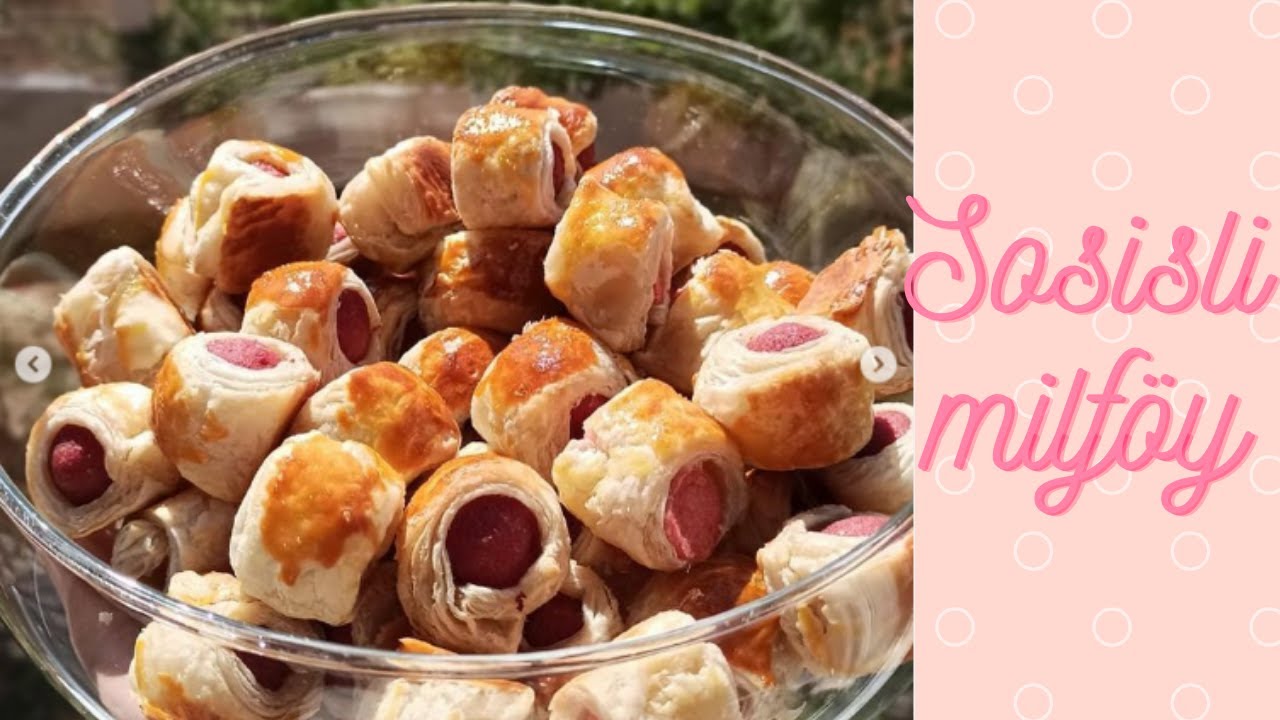 SOSİSLİ MİLFÖY BÖREĞİ - Milföy Börek Tarifi - EVDE BÖREK YAPIMI