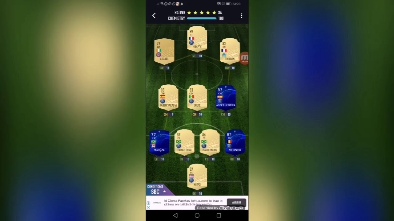C&oacute;mo completar el sbc de Thiago silva