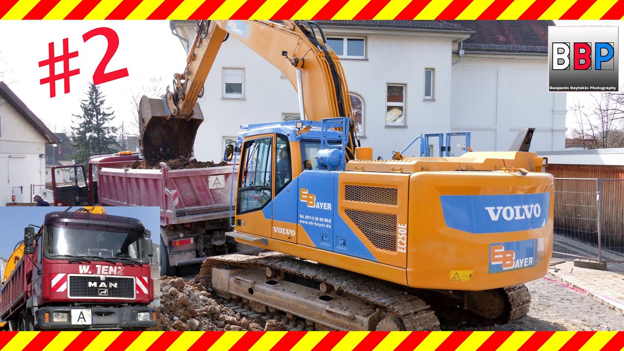 VOLVO EC250E & MAN F90 Dump Truck, Waiblingen, Germany, 04.03.2021. #2