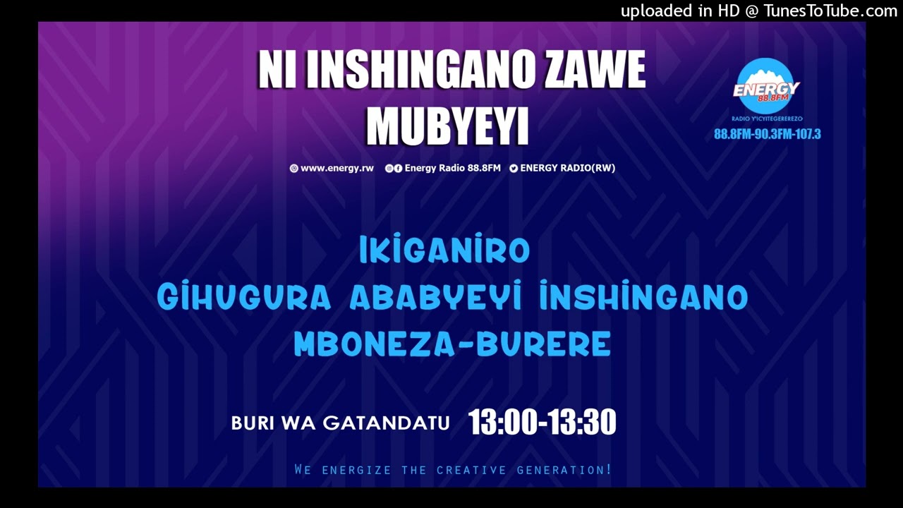 NINSHINGANO ZAWE: Sobanukirw imirire ikwiye y'umwana uri munsi y'imyaka 5 |  17.01.2026