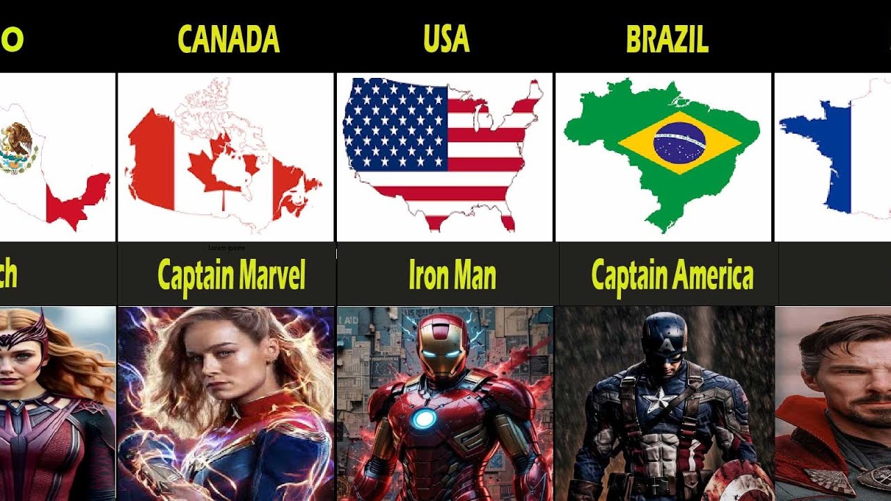 Countries As Marvel Superheros