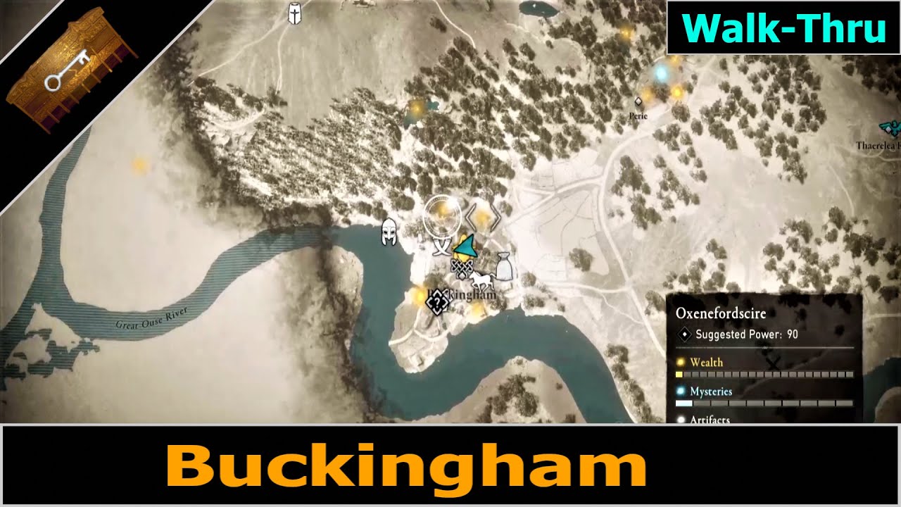 Buckingham Longhouse & All Wealth Chests Walk-Thru Assassin's Creed Valhalla