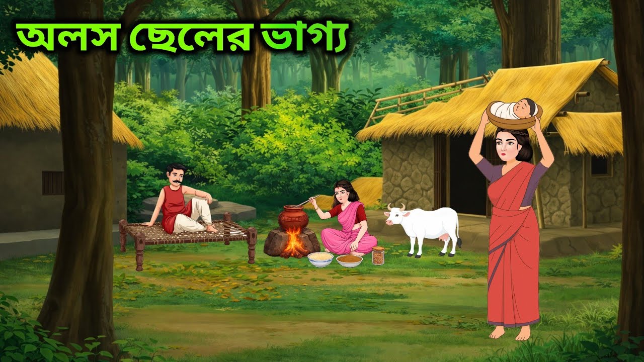 অলস ছেলের ভাগ্য | Bengali Moral Stories Cartoon | Thakumar Jhuli Bangla Golpo | Rupkothar Golpo