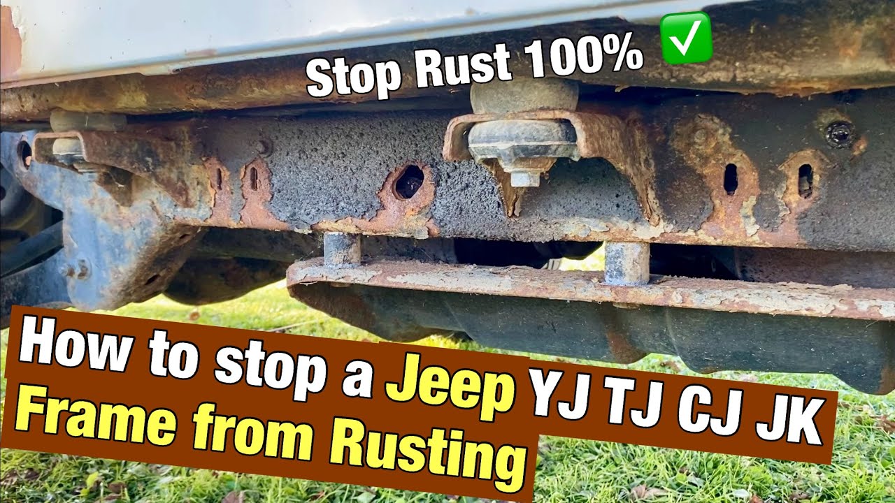 How to stop a Jeep frame from rusting. DIY rust proofing, DIY oil guard, DIY rust check.