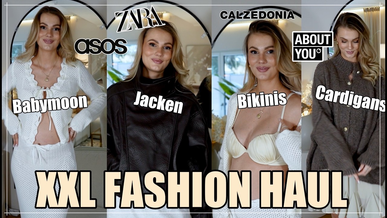 XXL FASHION TRY-ON HAUL Winter & Babymoon🧥👙👖Zara, Asos, About You, Calzedonia usw. I Cindy Jane