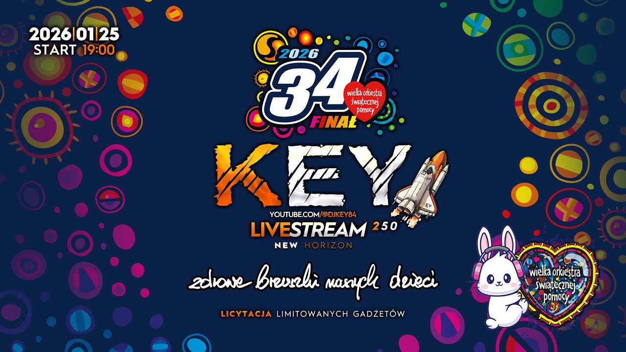 🔴KEY LIVESTREAM 250 [25.01.2026] V.1| 34 FINAŁ WOŚP ★ LICYTACJE GADŻET&Oacute;W #vocaltrance  #progressive
