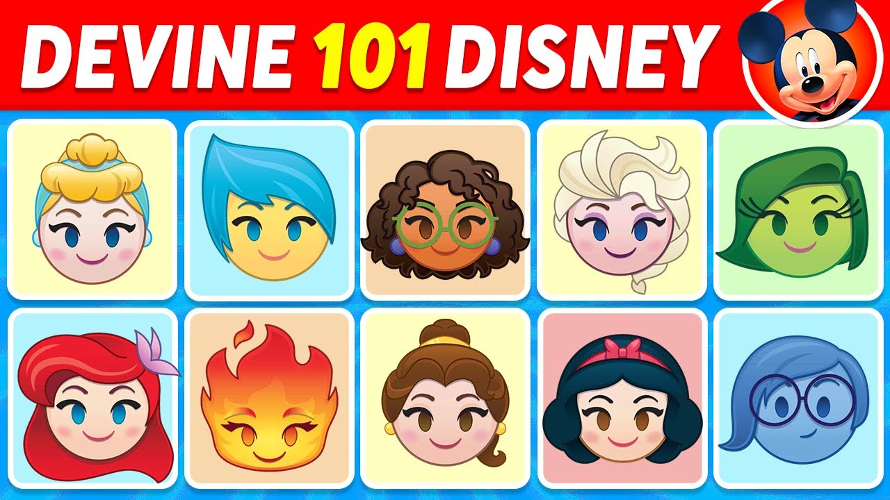 Devine 101 personnages DISNEY en ÉMOJI en 3 secondes