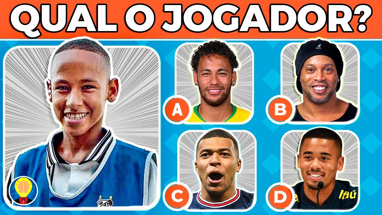 ADIVINHE OS JOGADORES DE FUTEBOL PELA SUA FOTO DE CRIANÇA | Quiz de Futebol