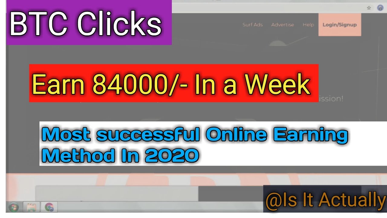 How to earn money online using BTC clicks / BTC clicks / make money online /earning online using BTC