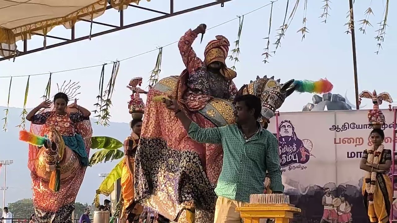 பொய்க்கால் குதிரை ஆட்டம் திருச்சி கலையருவி கலைக்கூடம் 