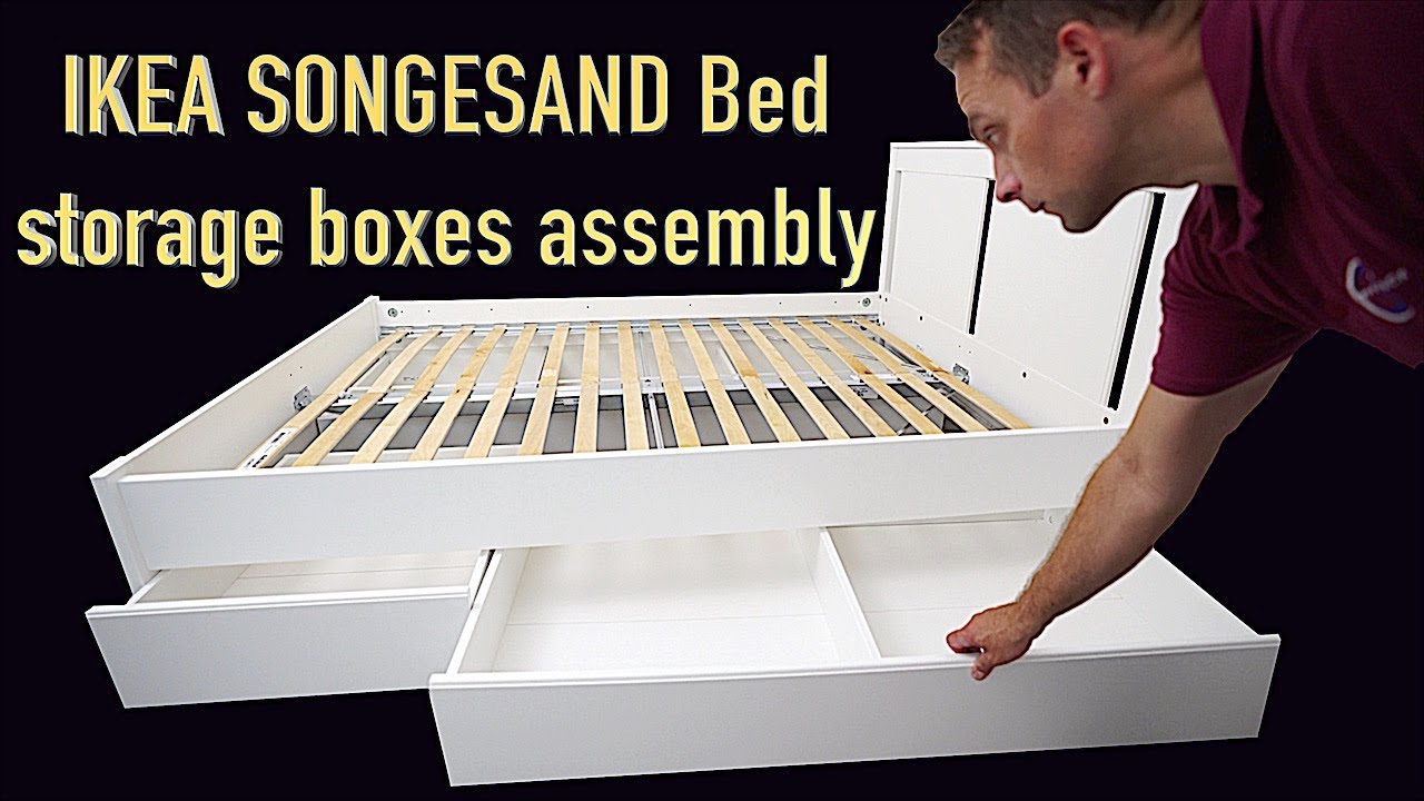 IKEA SONGESAND Bed storage boxes assembly