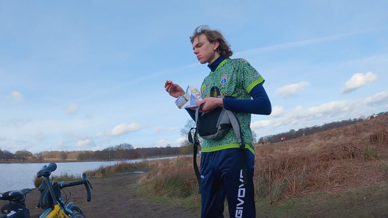 Cycling through Richmond Park with Harry