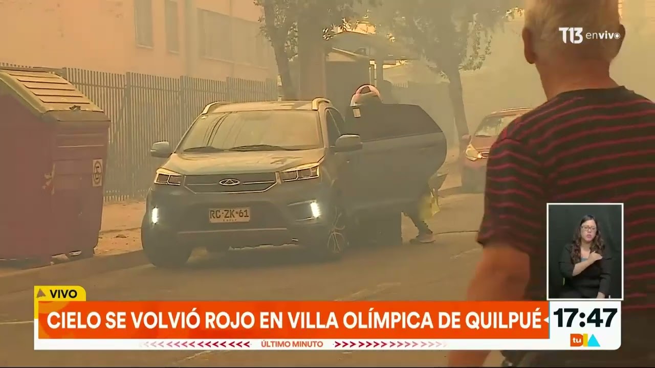 Incendio en Quilpué: Pavesas cruzan la ruta Troncal Sur